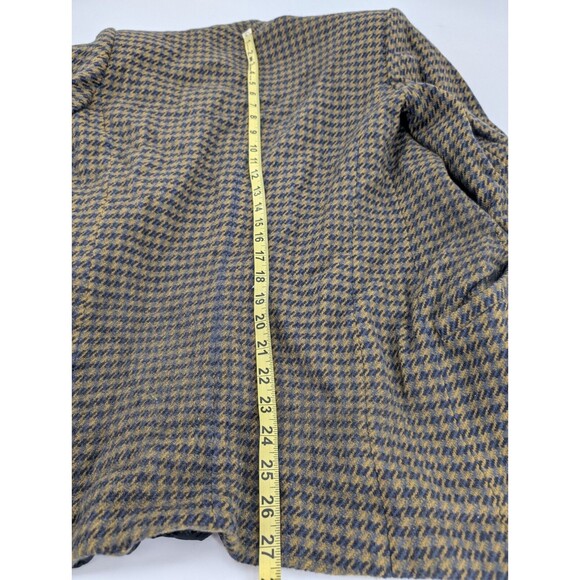 Linda Allard Ellen Tracy Wool Cashmere Blend Green Brown Plaid Blazer Size 4 Sml - Picture 8 of 9